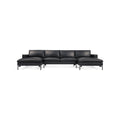 New Standard Ushaped Sectional Sofa by Blu Dot in Granite Leather, Black