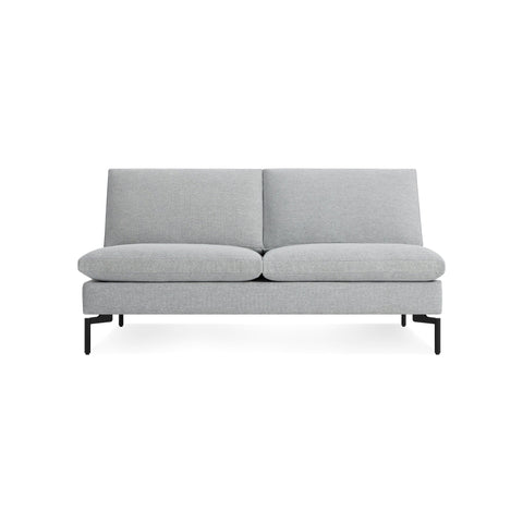 New Standard 60" Armless Sofa by Blu Dot, low front view