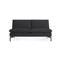 New Standard 60" Armless Sofa by Blu Dot in Maharam Meld In Panda with Black legs, low front view