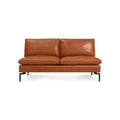 New Standard 60" Armless Sofa by Blu Dot in Toffee Leather with Black legs