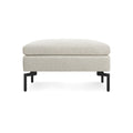 New Standard Ottoman by Blu Dot in Maharam Mode In Clavicle with Black legs, front view