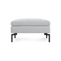 New Standard Ottoman by Blu Dot in Maharam Mode In Intaglio with Black legs, low front view