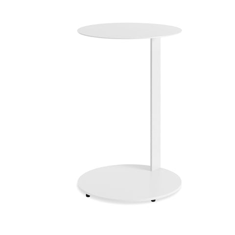 Note Tall Side Table by Blu Dot in White, three-quarter view