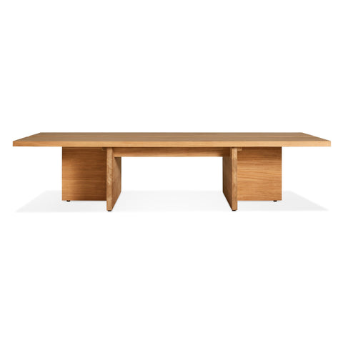 NowThen Outdoor Coffee Table by Blu Dot in FSC-certified solid teak, front view