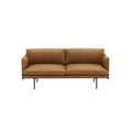 outline 2 seater sofa in refine leather cognac by muuto