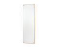 Frama RM-1 Rectangular Mirror, tall narrow mirror with an oak frame and brass fixings, hung against a plain wall