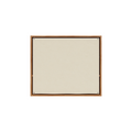 Frama Shelf Library Canvas Cabinet in Natural Oak and Canvas, oak framed box with a cream canvas panel pinned at the corners, on white