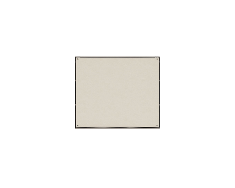 Frama Shelf Library Canvas Cabinet in Stainless Steel and Canvas, steel framed box with a pale canvas panel fixed at the corners, on white