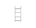 Frama Shelf Library Single Section in Stainless Steel, narrow steel unit with four thin shelves, seen straight on