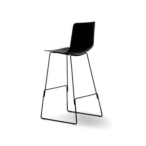 minimalist pato bar stool by Fredericia Furniture, back view