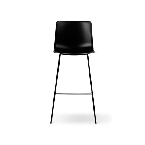 minimalist pato bar stool by Fredericia Furniture, front view