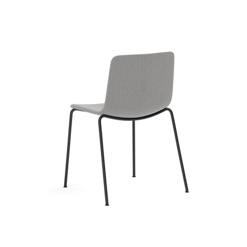 pato stackable dining chair fully upholstered by Fredericia Furniture, back angled view 