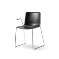 pato armchair by fredericia with sledge base, side view 