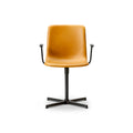 Pato Executive Office Chair with X-Base in black recycled polypropylene, modern ergonomic desk seating