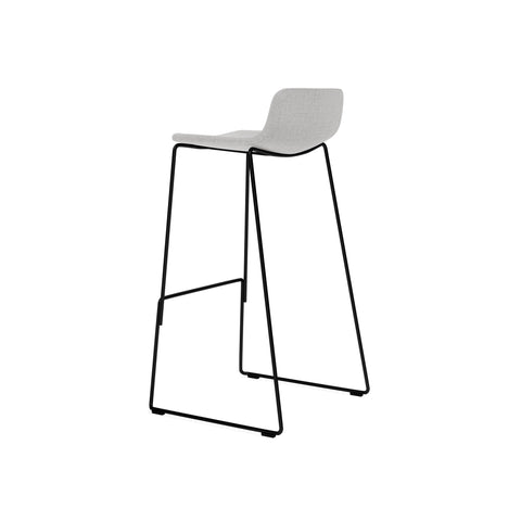 minimalist modern bar stool by Fredericia Furniture, back angled view