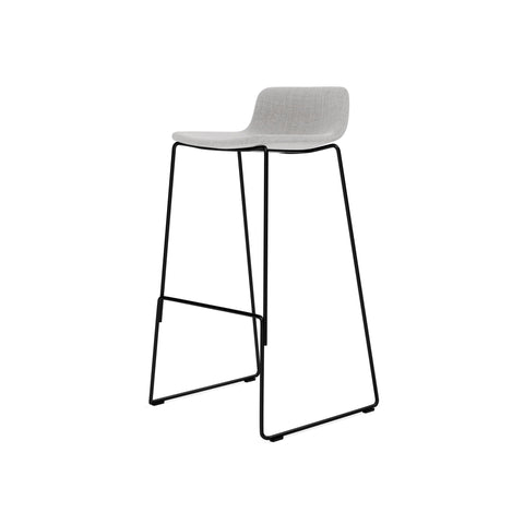 minimalist modern bar stool by Fredericia Furniture, front angled view