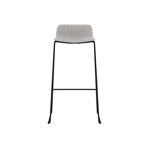 minimalist modern bar stool by Fredericia Furniture, front view 