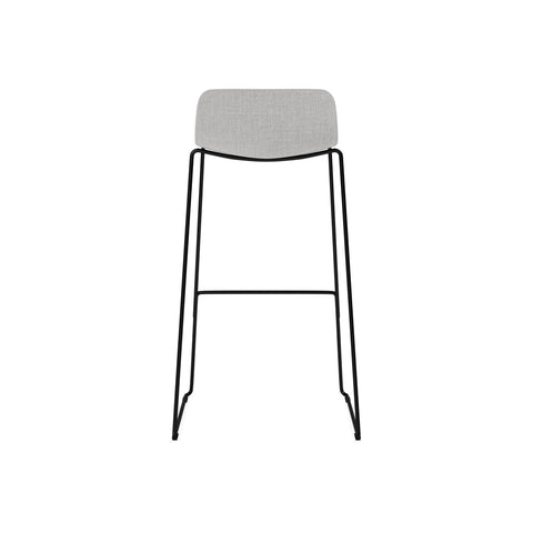 minimalist modern bar stool by Fredericia Furniture, back view