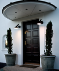 mid cenutry modern black entrance lighting 