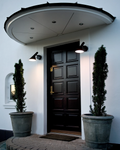 mid cenutry modern black entrance lighting 