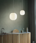 VL45 Radiohus Pendant in a kitchen, designed by Vilhelm Lauritzen for Louis Poulsen