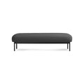Puff Puff Bench by Blu Dot in Maharam Meld In Panda, low front view