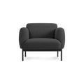 Puff Puff Lounge Chair by Blu Dot in Maharam Meld In Panda, low front view