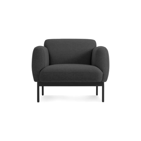 Puff Puff Lounge Chair by Blu Dot in Maharam Meld In Panda, low front view