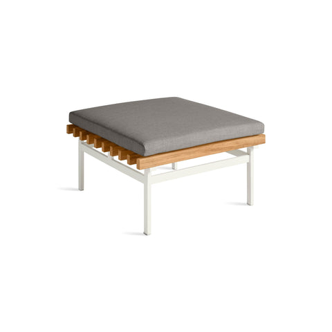 Perch Outdoor Ottoman by Blu Dot, three-quarter view