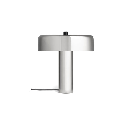 Punk Table Lamp by Blu Dot in Polished Nickel, front view