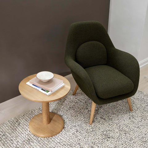 pon coffee table and swoon armchair by fredericia furniture 