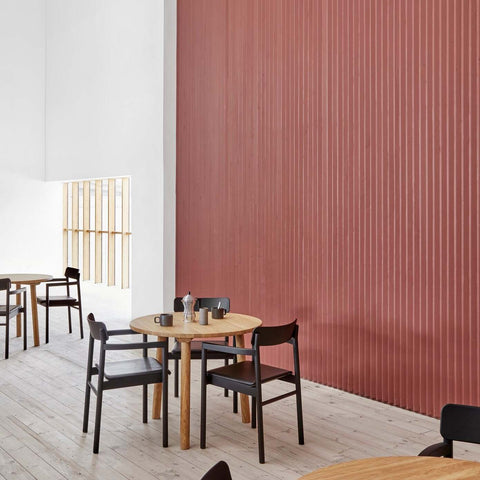 scandinavian dining chair and dining table designed by fredericia furniture