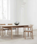 oak dining chairs and oak dining table designed by fredericia furniture 