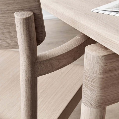 back detail image of post dining chair by Fredericia Furniture 