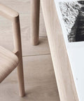 detail image of post dining chair and post dining table by Fredericia Furniture 