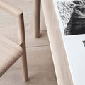 detail image of post dining chair and post dining table by Fredericia Furniture 