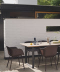 Muuto Fiber outdoor armchair and 70/70 table lifestyle video