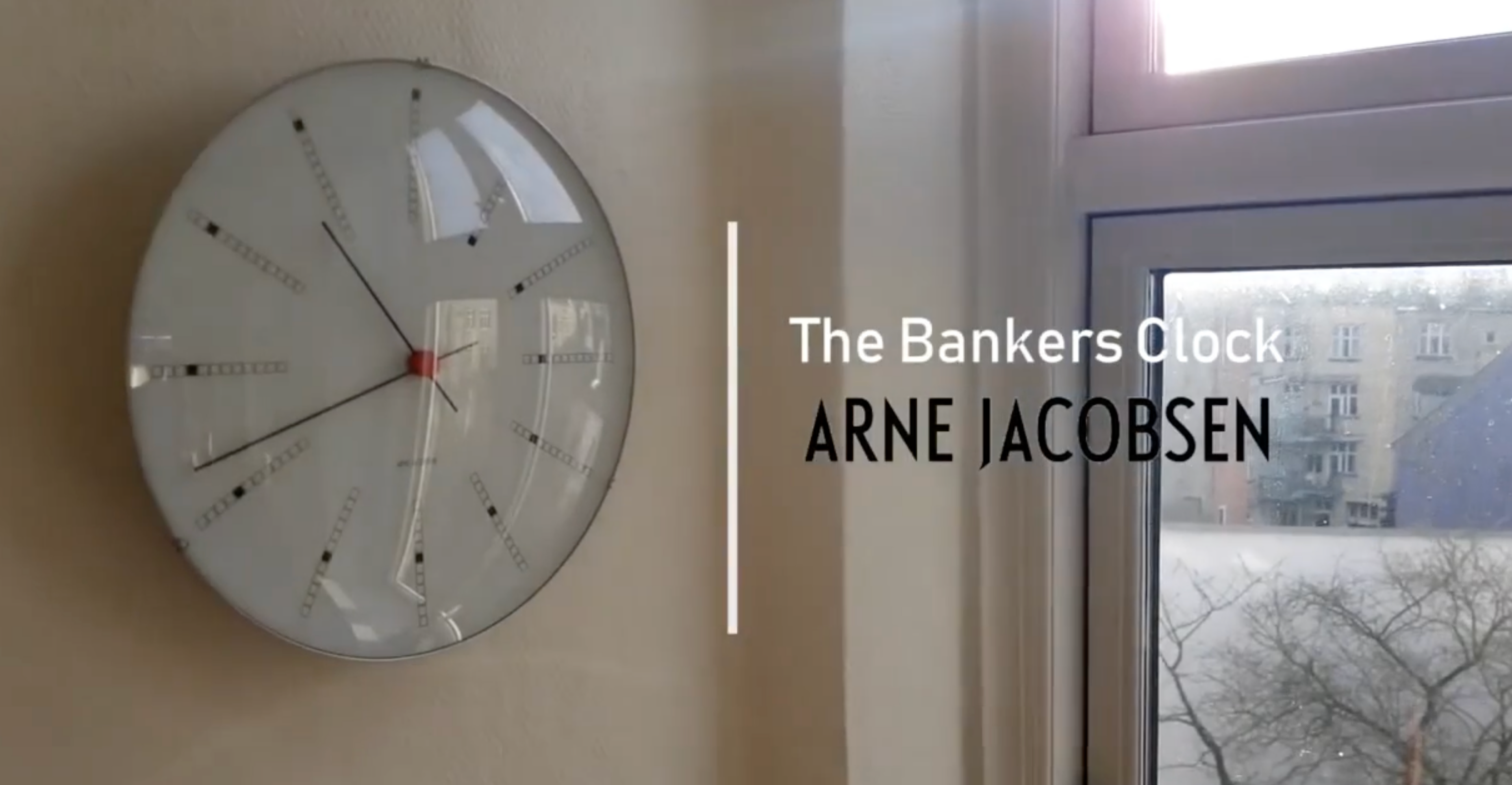 Load video: Arne Jacobsen Banker Clock