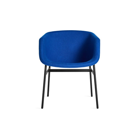 Past Life Chair by Blu Dot in Cobalt with Black base, front view