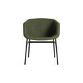 Past Life Chair by Blu Dot in Olive with Black base, front view