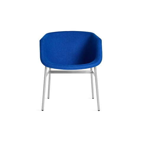 Past Life Chair by Blu Dot in Cobalt with Silver base, front view