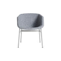 Past Life Chair by Blu Dot in Light Grey with Silver base, front view