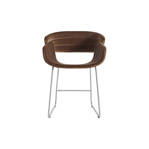 Racer Chair by Blu Dot in Coffee Velvet, front view