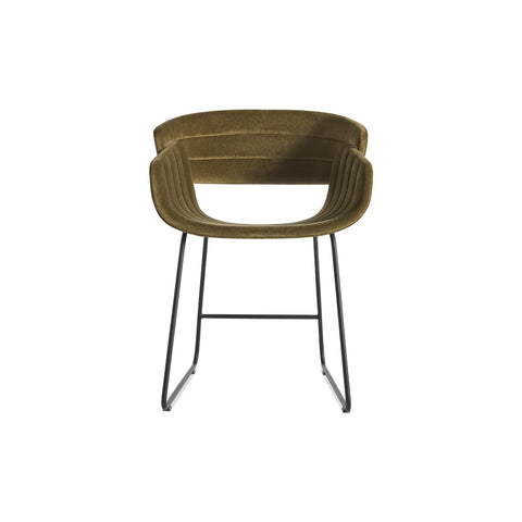 Racer Chair by Blu Dot in Moss Velvet, front view