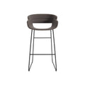 Racer Stool by Blu Dot in Toohey Charcoal, barstool height, low front view