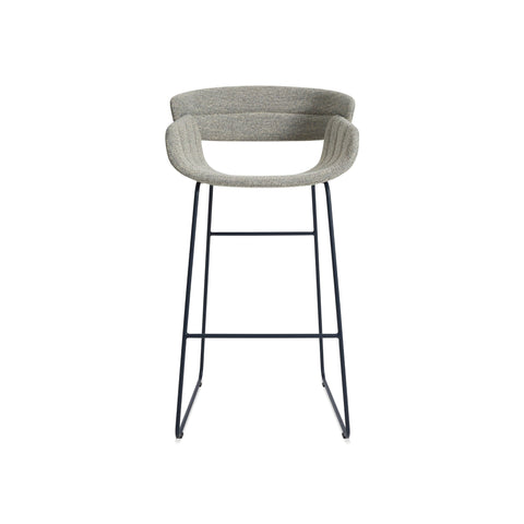 Racer Stool by Blu Dot in Tait Marine, barstool height, low front view