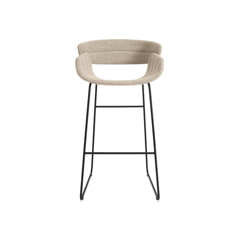 Racer Stool by Blu Dot in Tait Stone, barstool height, low front view