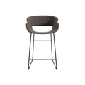 Racer Stool by Blu Dot in Toohey Charcoal, counter stool height, low front view