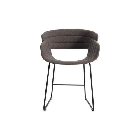 Racer Chair by Blu Dot in Toohey Charcoal, low front view