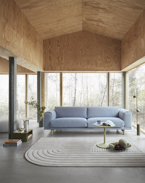 rest 3 seater scandinavian sofa designed by muuto 